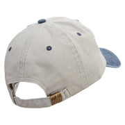 I Love Dance Embroidered Pigment Dyed Wash Cap - Beige-Navy OSFM