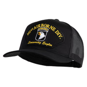101st Airborne Division Screaming Eagles Patched Solid Cotton Twill Mesh Prostyle Cap - Black OSFM