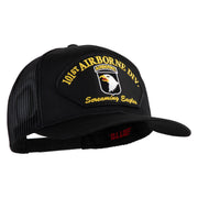 101st Airborne Division Screaming Eagles Patched Solid Cotton Twill Mesh Prostyle Cap - Black OSFM