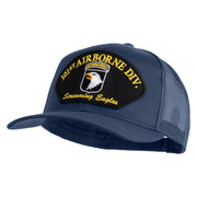 101st Airborne Division Screaming Eagles Patched Solid Cotton Twill Mesh Prostyle Cap - Navy OSFM