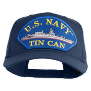 U.S. Navy TIN CAN Blue Patched Solid Cotton Twill 5 Panel Prostyle Snap Cap - Navy OSFM