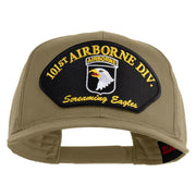 101st Airborne Division Screaming Eagles Patched Solid Cotton Twill Mesh Prostyle Cap - Khaki OSFM