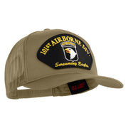 101st Airborne Division Screaming Eagles Patched Solid Cotton Twill Mesh Prostyle Cap - Khaki OSFM