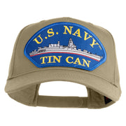 U.S. Navy TIN CAN Blue Patched Solid Cotton Twill 5 Panel Prostyle Snap Cap - Khaki OSFM
