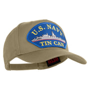 U.S. Navy TIN CAN Blue Patched Solid Cotton Twill 5 Panel Prostyle Snap Cap - Khaki OSFM