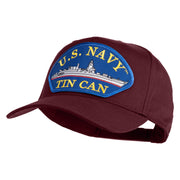 U.S. Navy TIN CAN Blue Patched Solid Cotton Twill 5 Panel Prostyle Snap Cap - Maroon OSFM