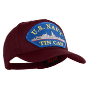 U.S. Navy TIN CAN Blue Patched Solid Cotton Twill 5 Panel Prostyle Snap Cap - Maroon OSFM