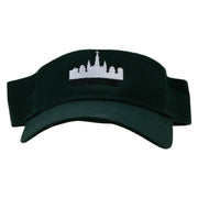 New Orleans Embroidered Cotton Twill Sun Visor - Dk-Green OSFM