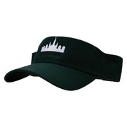 New Orleans Embroidered Cotton Twill Sun Visor - Dk-Green OSFM