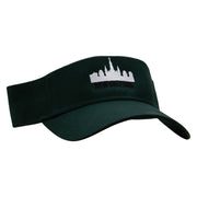 New Orleans Embroidered Cotton Twill Sun Visor - Dk-Green OSFM