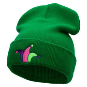 Joker Hat Embroidered 12 Inch Solid Long Beanie Made in USA