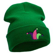 Joker Hat Embroidered 12 Inch Solid Long Beanie Made in USA