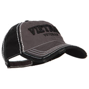 3D Vietnam Veteran Embroidered Vintage Frayed Cap