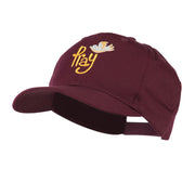 Wording of Pray with Dove Embroidered Cap