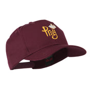 Wording of Pray with Dove Embroidered Cap