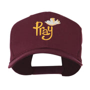 Wording of Pray with Dove Embroidered Cap