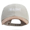 I'm Aiight Embroidered Suede Bill Washed Pigment Dyed Cap - Beige-Tan OSFM