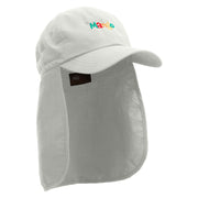 Colorful Mango Embroidered Flap Hats - White OSFM