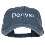 Denver Embroidered Washed Buckled Cap