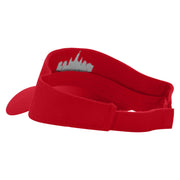 New Orleans Embroidered Cotton Twill Sun Visor - Red OSFM