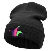 Joker Hat Embroidered 12 Inch Solid Long Beanie Made in USA