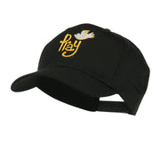 Wording of Pray with Dove Embroidered Cap