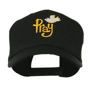 Wording of Pray with Dove Embroidered Cap