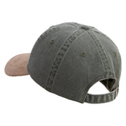 I'm Aiight Embroidered Suede Bill Washed Pigment Dyed Cap - Olive-Tan OSFM