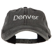 Denver Embroidered Washed Buckled Cap