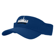 New Orleans Embroidered Cotton Twill Sun Visor - Royal OSFM