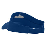 New Orleans Embroidered Cotton Twill Sun Visor - Royal OSFM