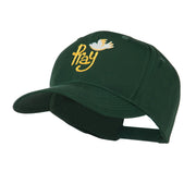 Wording of Pray with Dove Embroidered Cap