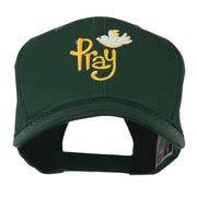 Wording of Pray with Dove Embroidered Cap