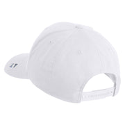 US Air Force Veteran with Flag Embroidered Retro Cotton Blend Snapback Cap - White OSFM