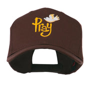 Wording of Pray with Dove Embroidered Cap