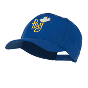 Wording of Pray with Dove Embroidered Cap