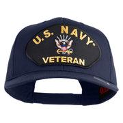 US Navy Veteran Patched Solid Cotton Twill Cap - Navy OSFM
