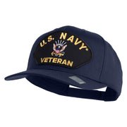 US Navy Veteran Patched Solid Cotton Twill Cap - Navy OSFM