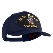 US Navy Veteran Patched Solid Cotton Twill Cap - Navy OSFM