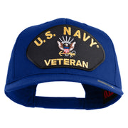 US Navy Veteran Patched Solid Cotton Twill Cap - Royal OSFM