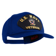 US Navy Veteran Patched Solid Cotton Twill Cap - Royal OSFM
