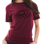 Asteroid Swirl Graphic Design Unisex Ring Spun Cotton Vintage Short Sleeve Crewneck Tee Shirt - Vintage-Brick XS