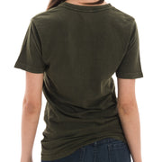 Asteroid Swirl Graphic Design Unisex Ring Spun Cotton Vintage Short Sleeve Crewneck Tee Shirt - Vintage-Olive XS
