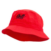 Chill Embroidered Bucket Hat