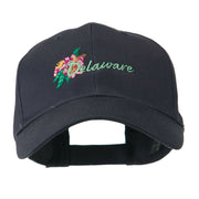 USA State Flower Delaware Peach Blossom Embroidered Cap