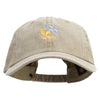 Double Geometric Birds Embroidered Cotton Twill Premium Pigment Dyed Cap - Khaki OSFM