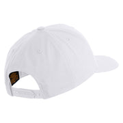 US Air Force Navy Letter Embroidered Retro Cotton Blend Snapback Cap - White OSFM