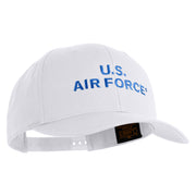 US Air Force Navy Letter Embroidered Retro Cotton Blend Snapback Cap - White OSFM