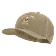 Silver US Coast Guard Veteran Embroidered Solid Cotton Twill Prostyle Cap