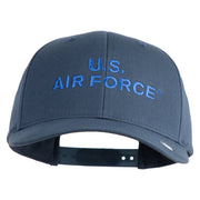 US Air Force Navy Letter Embroidered Retro Cotton Blend Snapback Cap - Navy OSFM